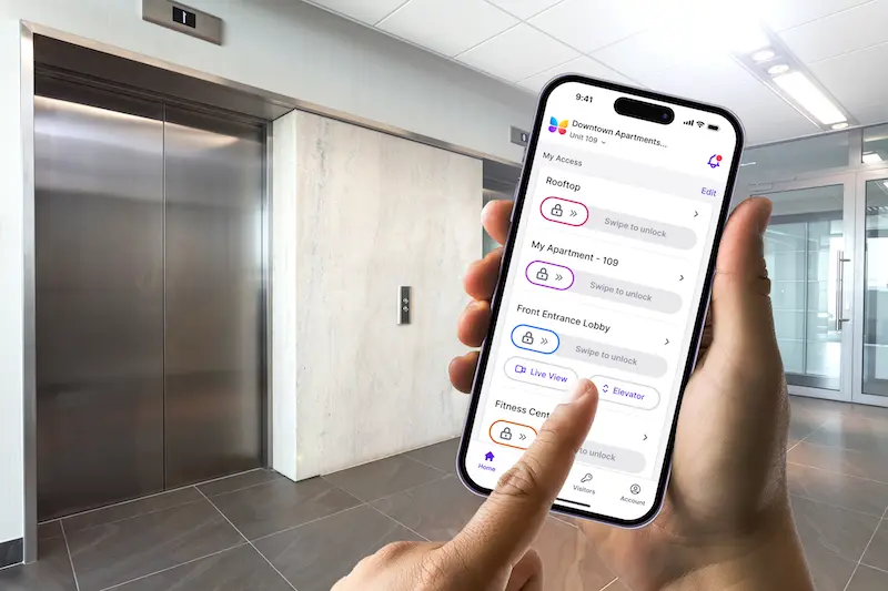 Elevator Controls Updated Home Screen Mobile — commercial security installed by KSEDCO across Georgia
